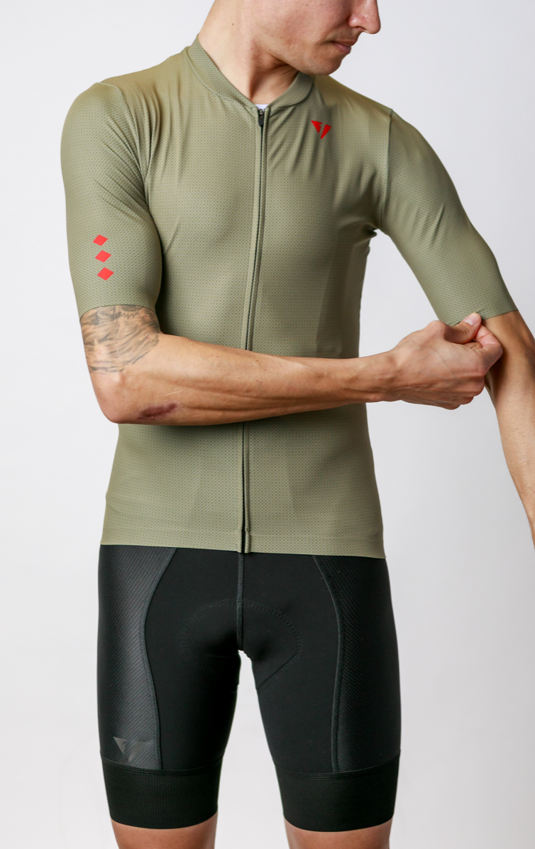 Men's ProSpec Rouleur HZ Jersey | Olive Green CF