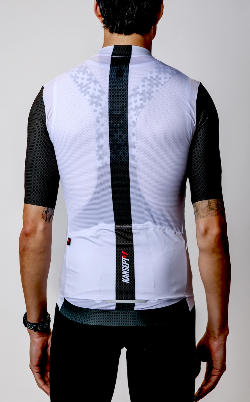 Men's ProSpec Rouleur SZ Jersey | TEAM ISSUE | WHITE with black CF
