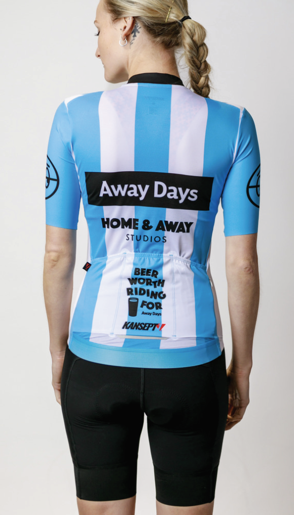 Women's ProSpec Rouleur HZ Jersey | AWAY DAYS Brewing Co. | Away Days Blue + White + Obsidian Black