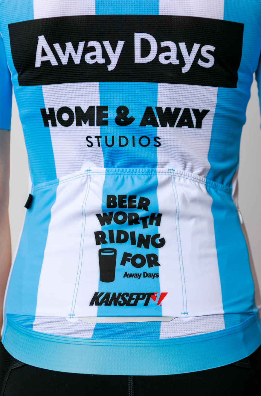 Women's ProSpec Rouleur HZ Jersey | AWAY DAYS Brewing Co. | Away Days Blue + White + Obsidian Black