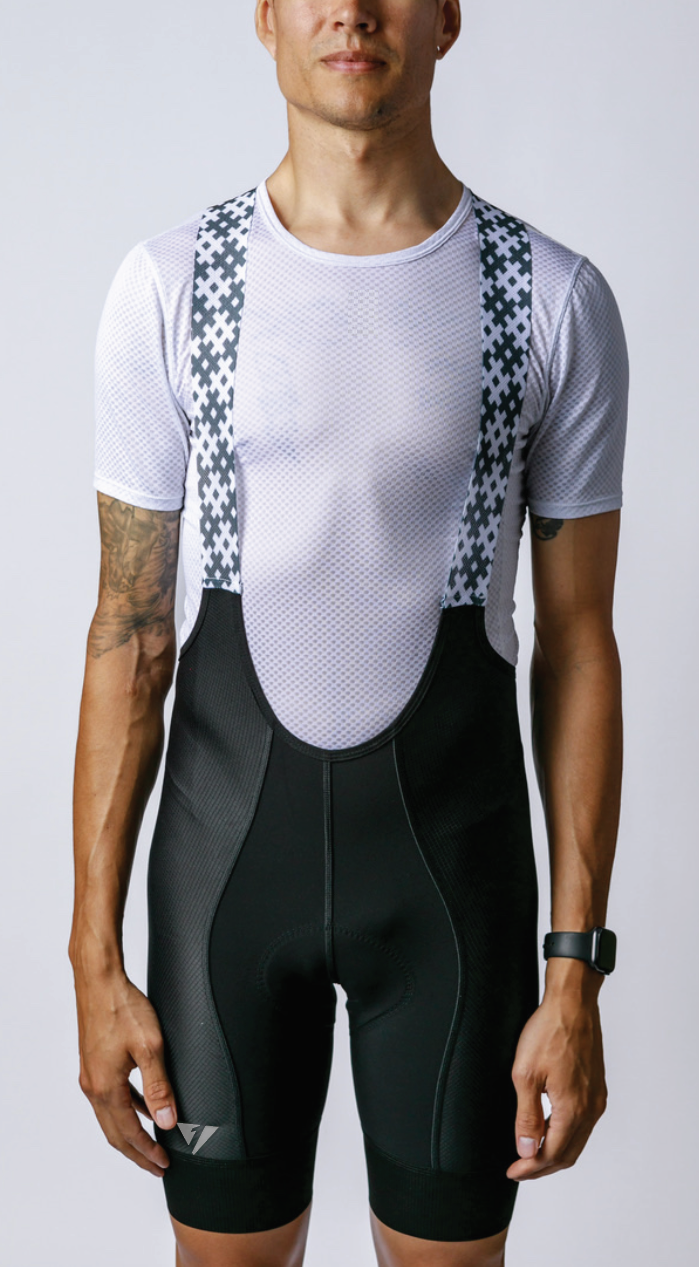 LTD EDITION Men's ProSpec Rouleur Bibshort | Obsidian Black with silver HCP logos