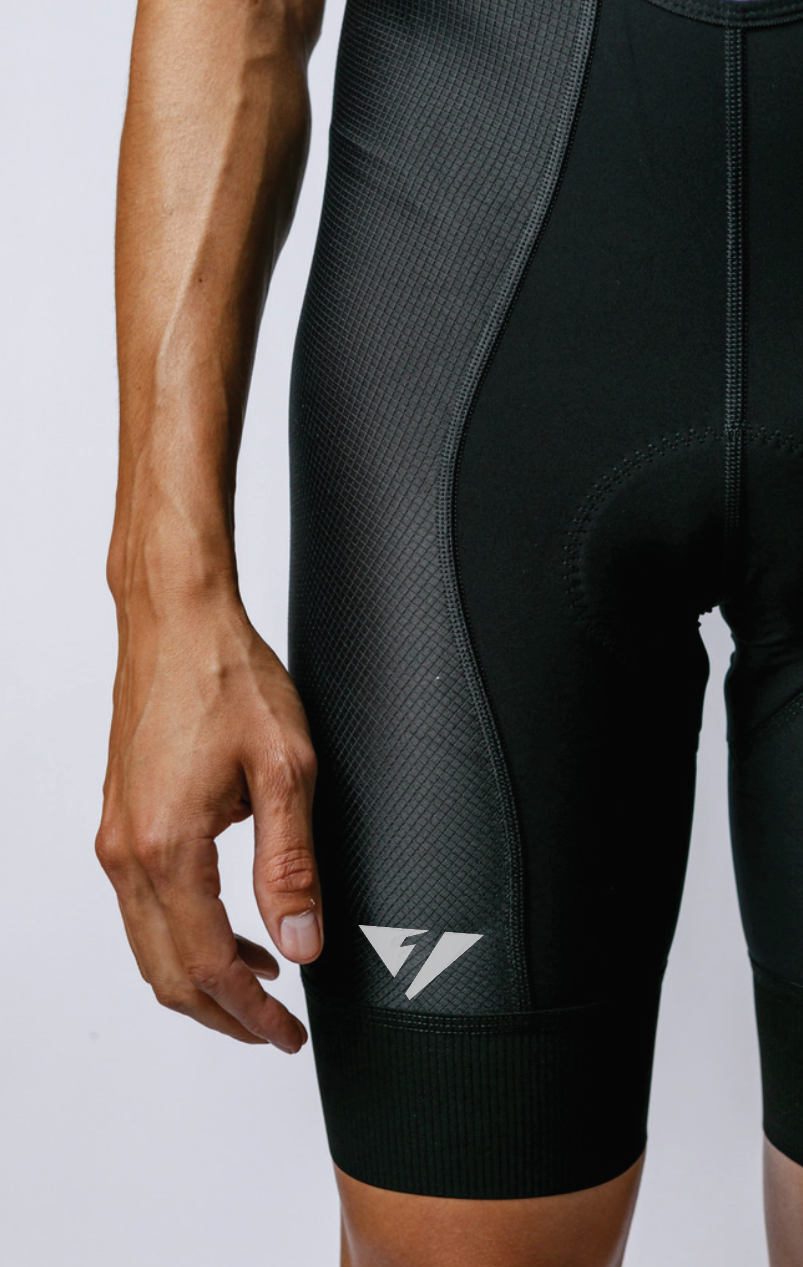 LTD EDITION Men's ProSpec Rouleur Bibshort | Obsidian Black with silver HCP logos