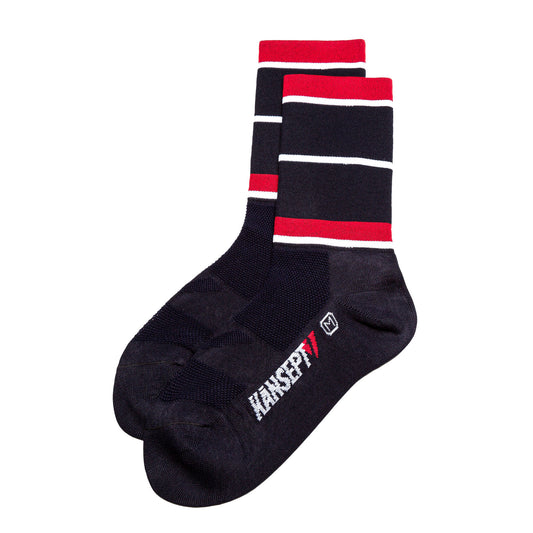 ProSpec Rouleur Sock | Squadra Stripes | Midnight Blue/Flamme Rouge Red/White