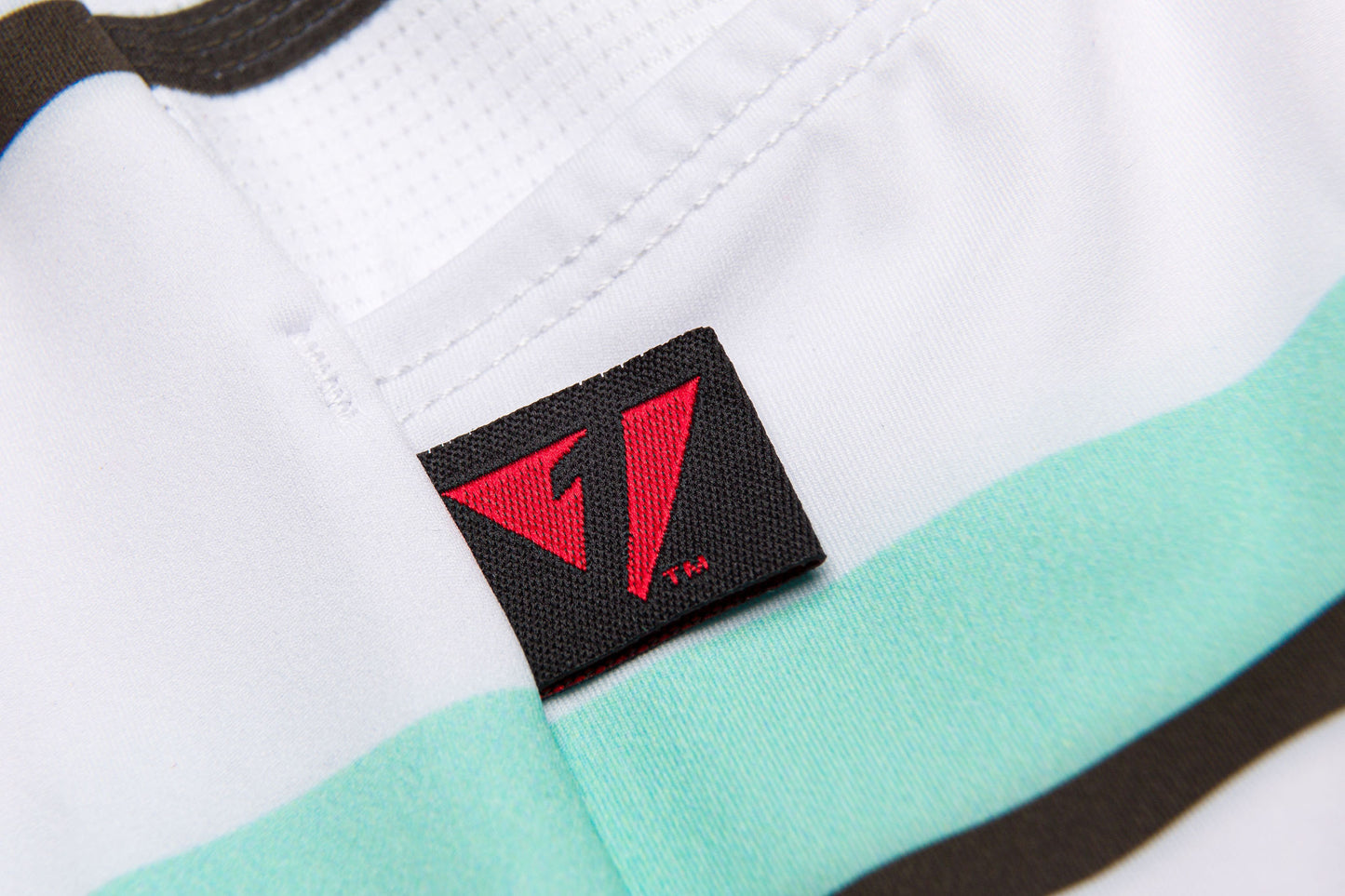 Women's ProSpec Rouleur SZ Jersey | Squadra Stripes | White/Celeste Green/Obsidian Black