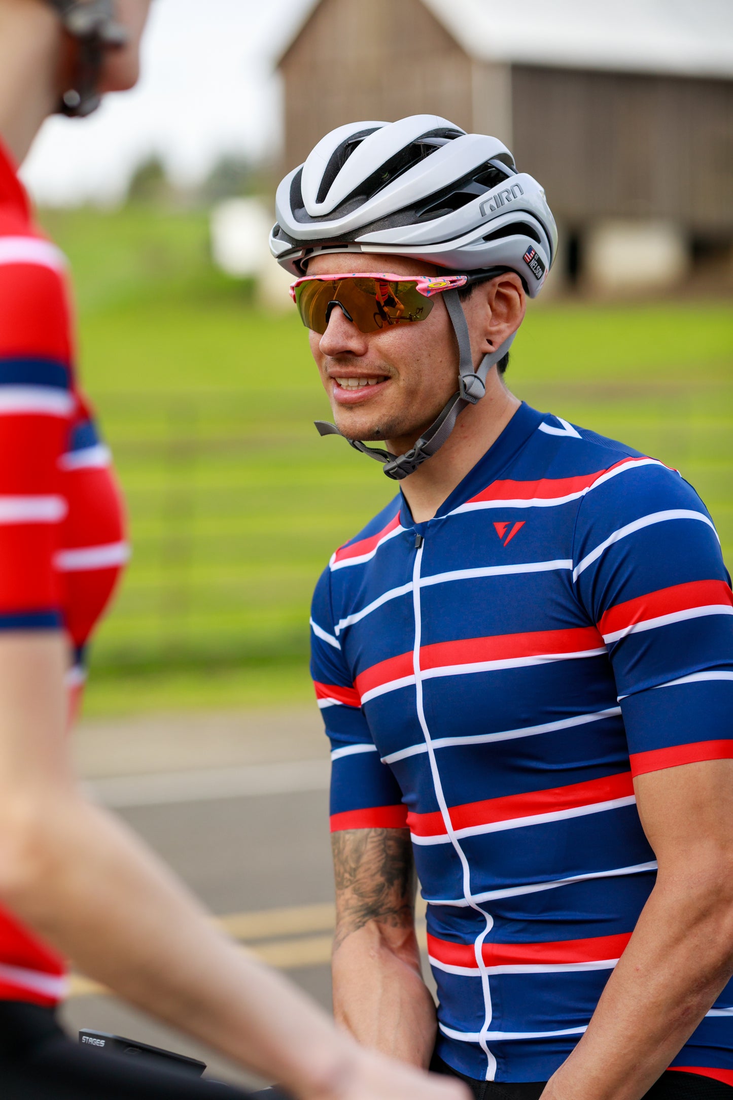 Men's ProSpec Rouleur SZ Jersey | Squadra Stripes | Midnight Blue/Flamme Rouge Red/White