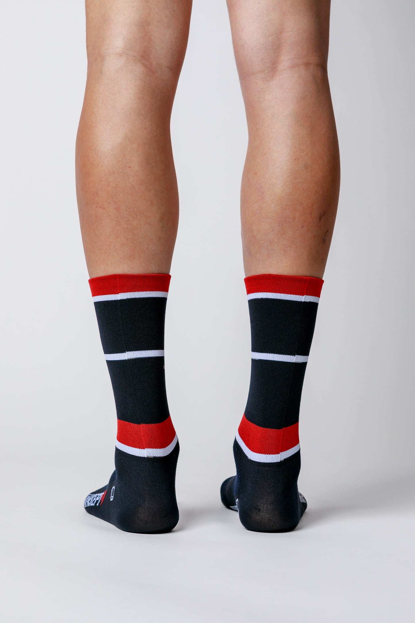 ProSpec Rouleur Sock | Squadra Stripes | Midnight Blue/Flamme Rouge Red/White