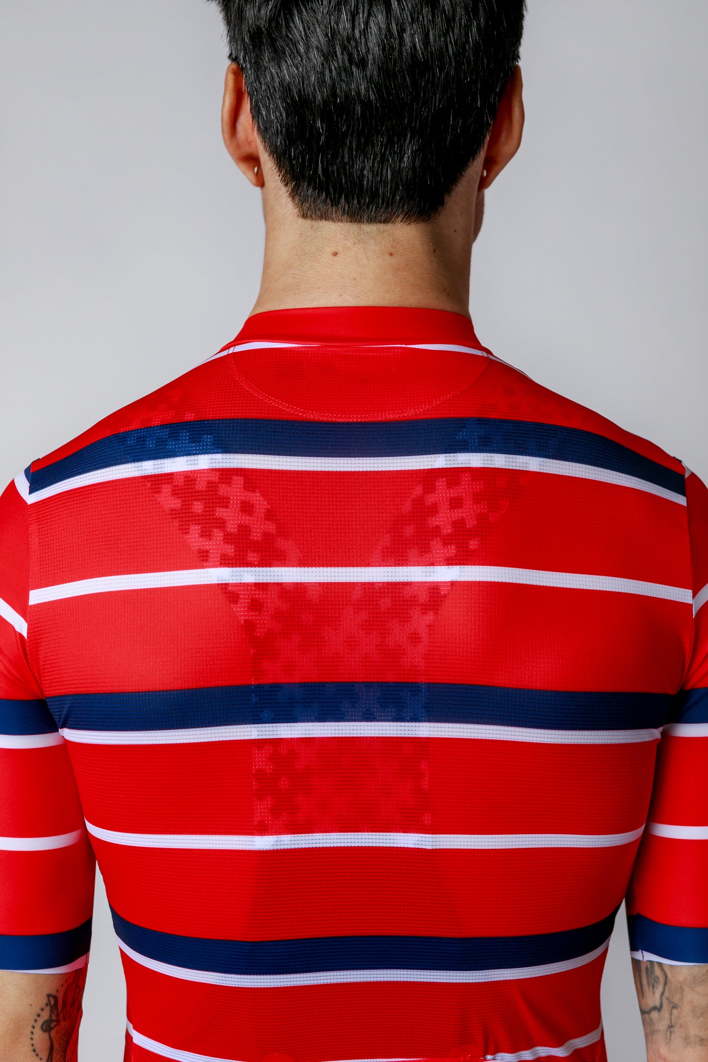 Men's ProSpec Rouleur SZ Jersey | Squadra Stripes | Flamme Rouge Red/Midnight Blue/White