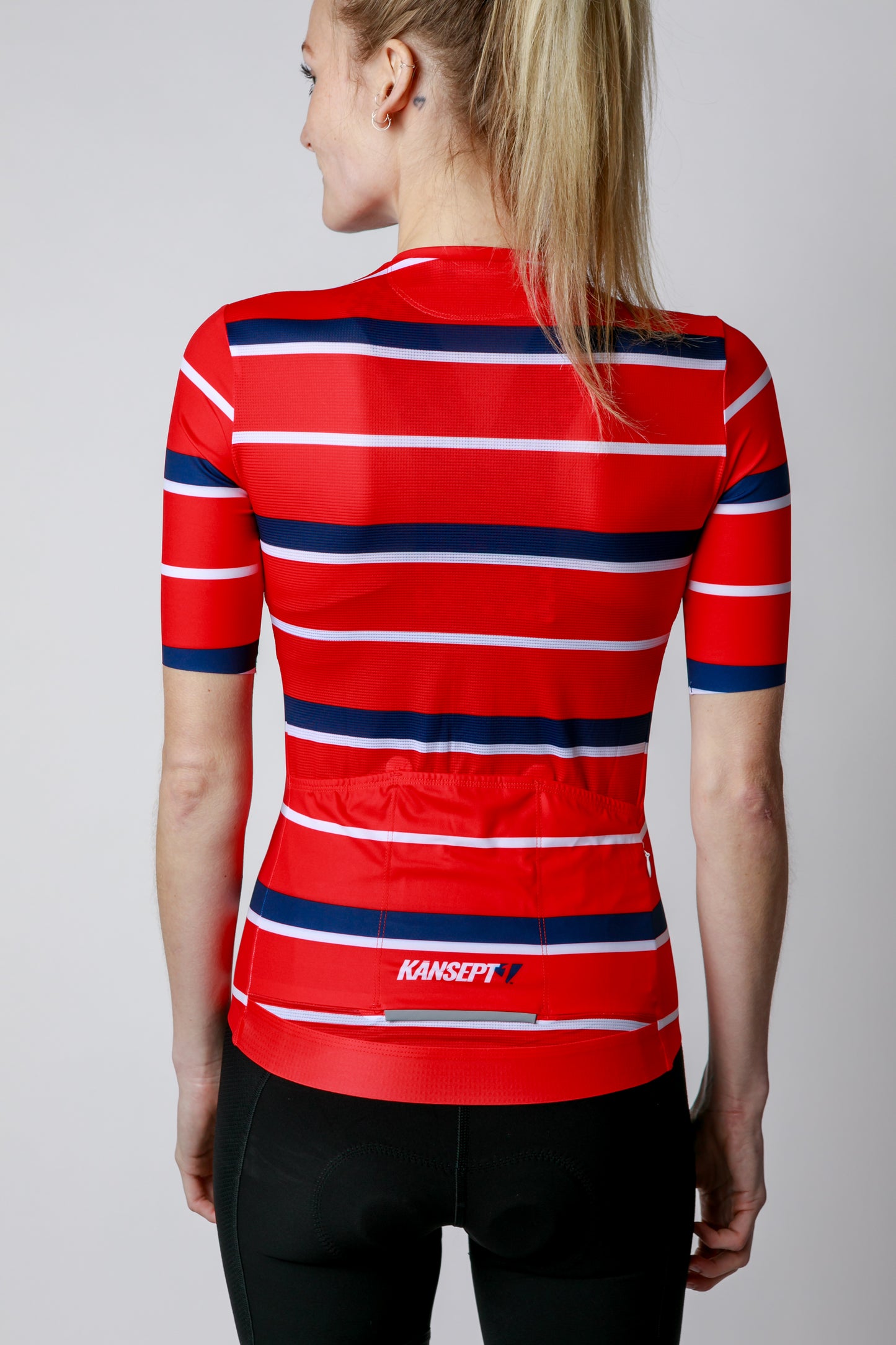 Women's ProSpec Rouleur SZ Jersey | Squadra Stripes | Flamme Rouge Red/Midnight Blue/White