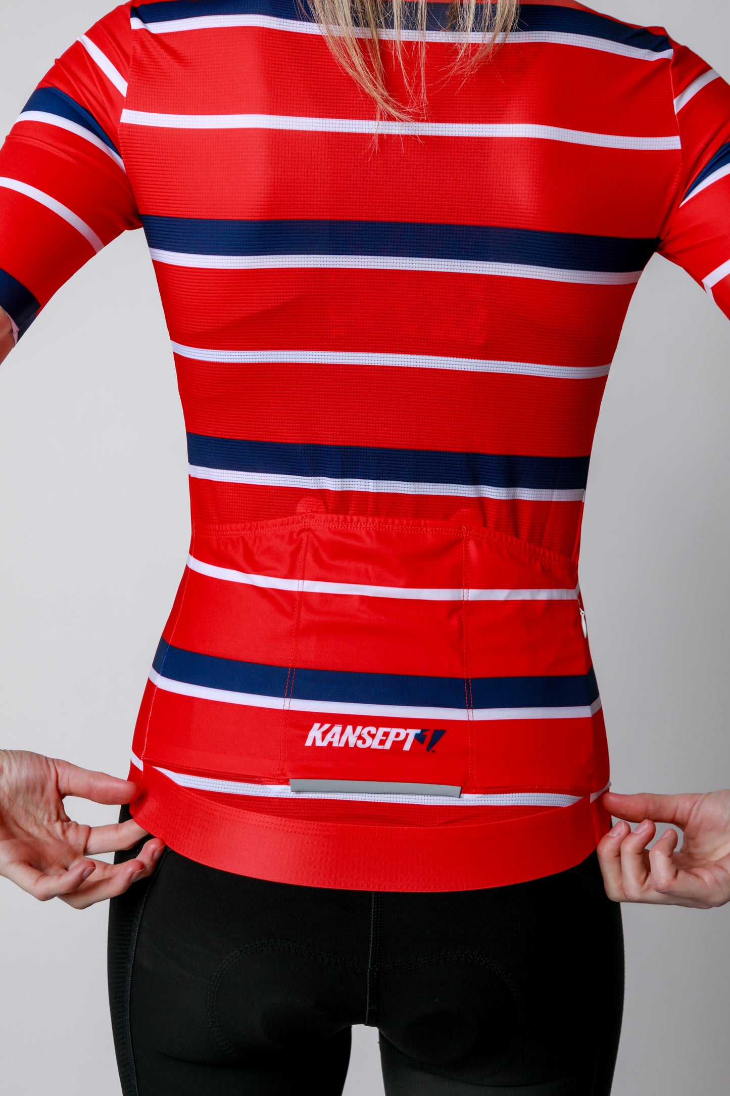 Women's ProSpec Rouleur SZ Jersey | Squadra Stripes | Flamme Rouge Red/Midnight Blue/White