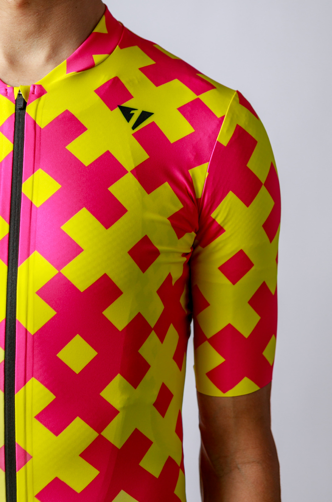 LIMITED EDITION Men's ProSpec Rouleur SZ Jersey | #HashTag MACRO print | Tour Yellow/Hot Pink