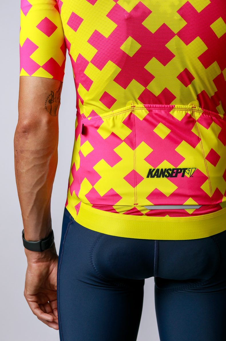 LIMITED EDITION Men's ProSpec Rouleur SZ Jersey | #HashTag MACRO print | Tour Yellow/Hot Pink