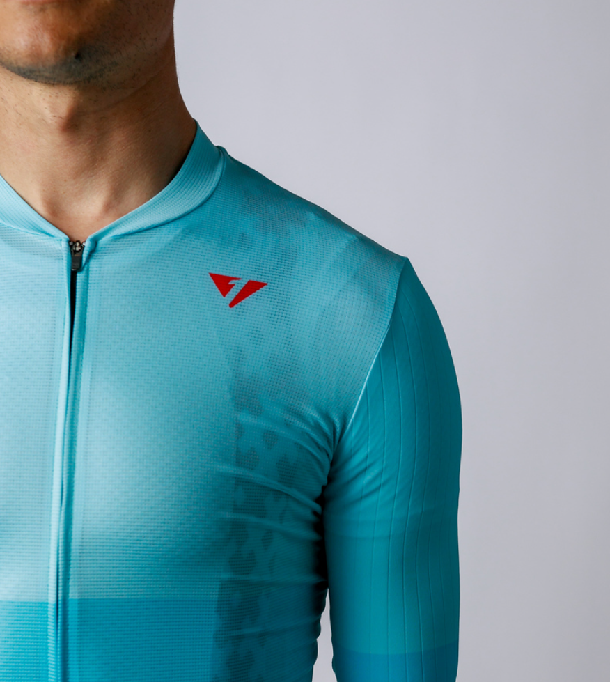 Men's ProSpec Ventoux Jersey | ZONAL print | Tiffany Blue/Pacific BLUE