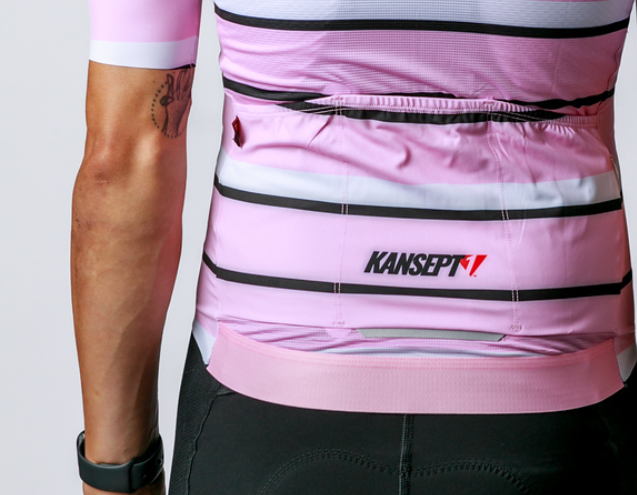 Men's ProSpec Rouleur SZ Jersey | Squadra Stripes | Maglia Rosa Pink/White/Obsidian Black