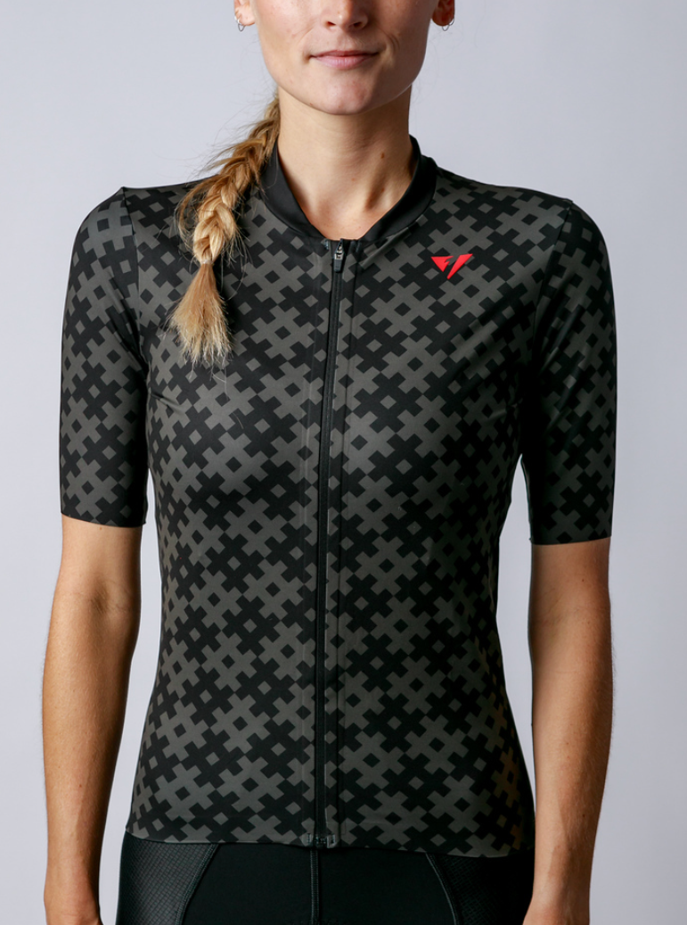 Women's ProSpec Rouleur SZ Jersey | #HashTag | Obsidian Black/Asphalt Gray