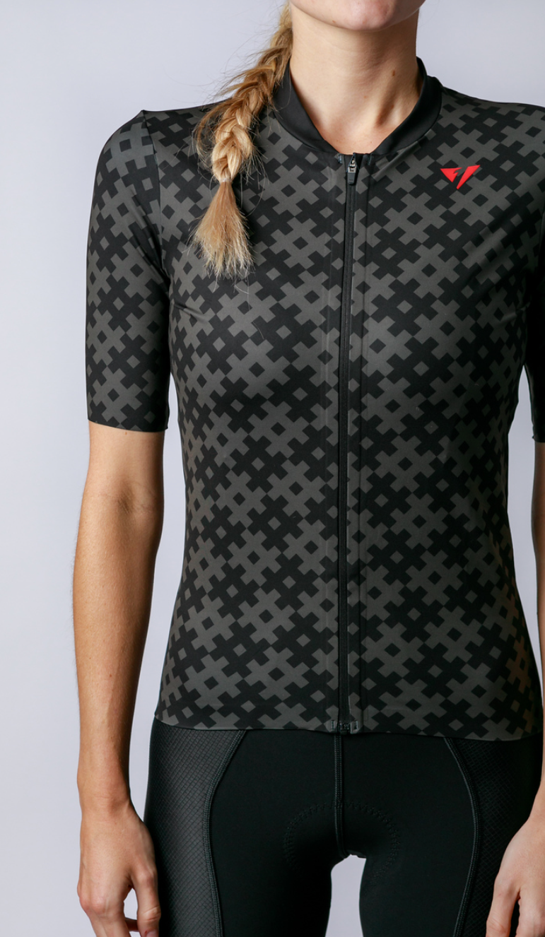 Women's ProSpec Rouleur SZ Jersey | #HashTag | Obsidian Black/Asphalt Gray