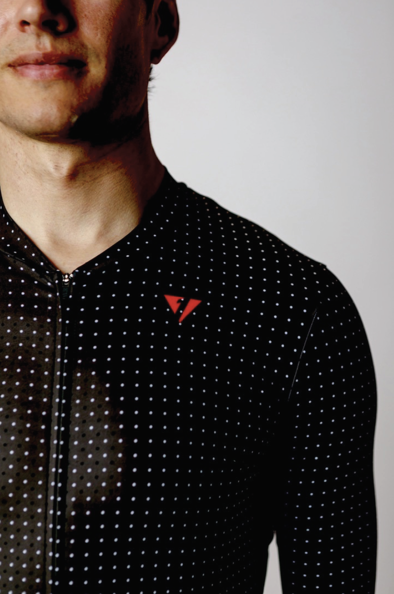 Men's ProSpec Rouleur HZ Jersey | microDOTS | Obsidian Black with White