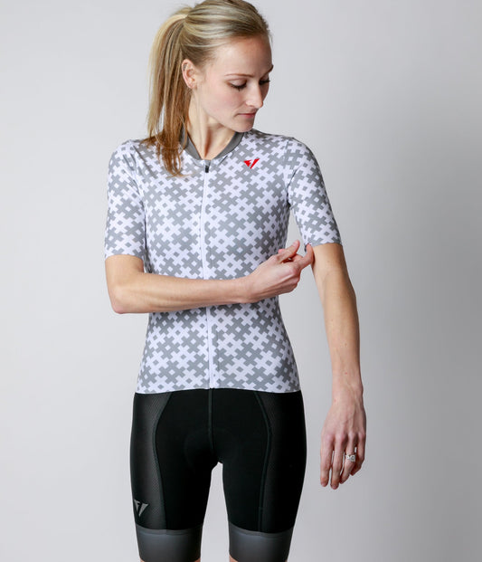 Women's ProSpec Rouleur SZ Jersey | #HashTag | Tarmac Gray/White