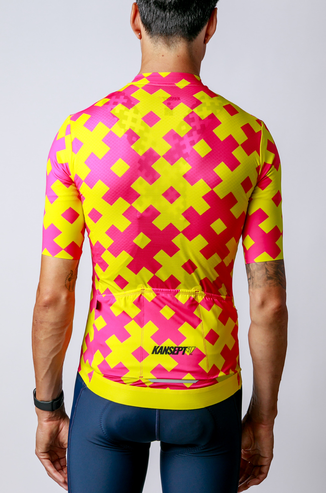 LIMITED EDITION Men's ProSpec Rouleur SZ Jersey | #HashTag MACRO print | Tour Yellow/Hot Pink