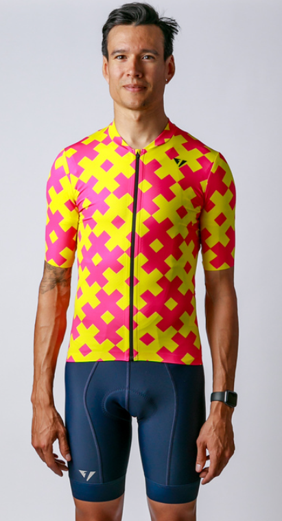 LIMITED EDITION Men's ProSpec Rouleur SZ Jersey | #HashTag MACRO print | Tour Yellow/Hot Pink