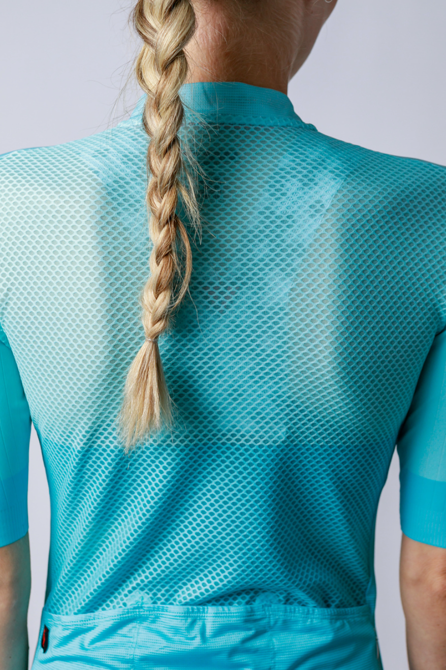 Women's ProSpec Ventoux Jersey | ZONAL print | Tiffany BLUE/Pacific BLUE