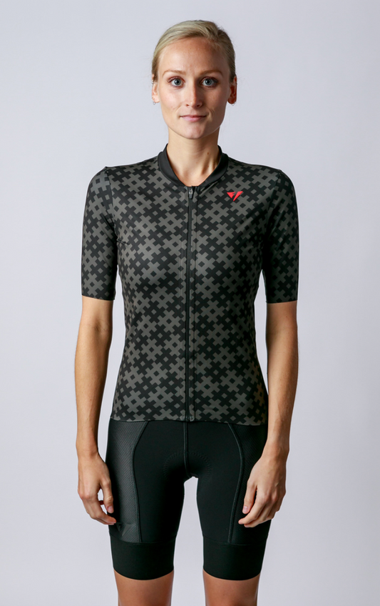 Women's ProSpec Rouleur SZ Jersey | #HashTag | Obsidian Black/Asphalt Gray