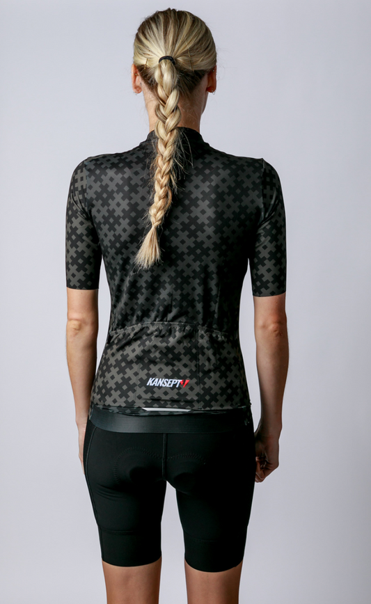 Women's ProSpec Rouleur SZ Jersey | #HashTag | Obsidian Black/Asphalt Gray
